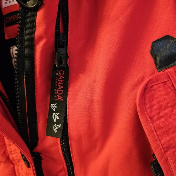 Canada Weather Women Size L Gear Triple Goose Full Zip Winter Jacket Parka Coat - Picture 8 of 11